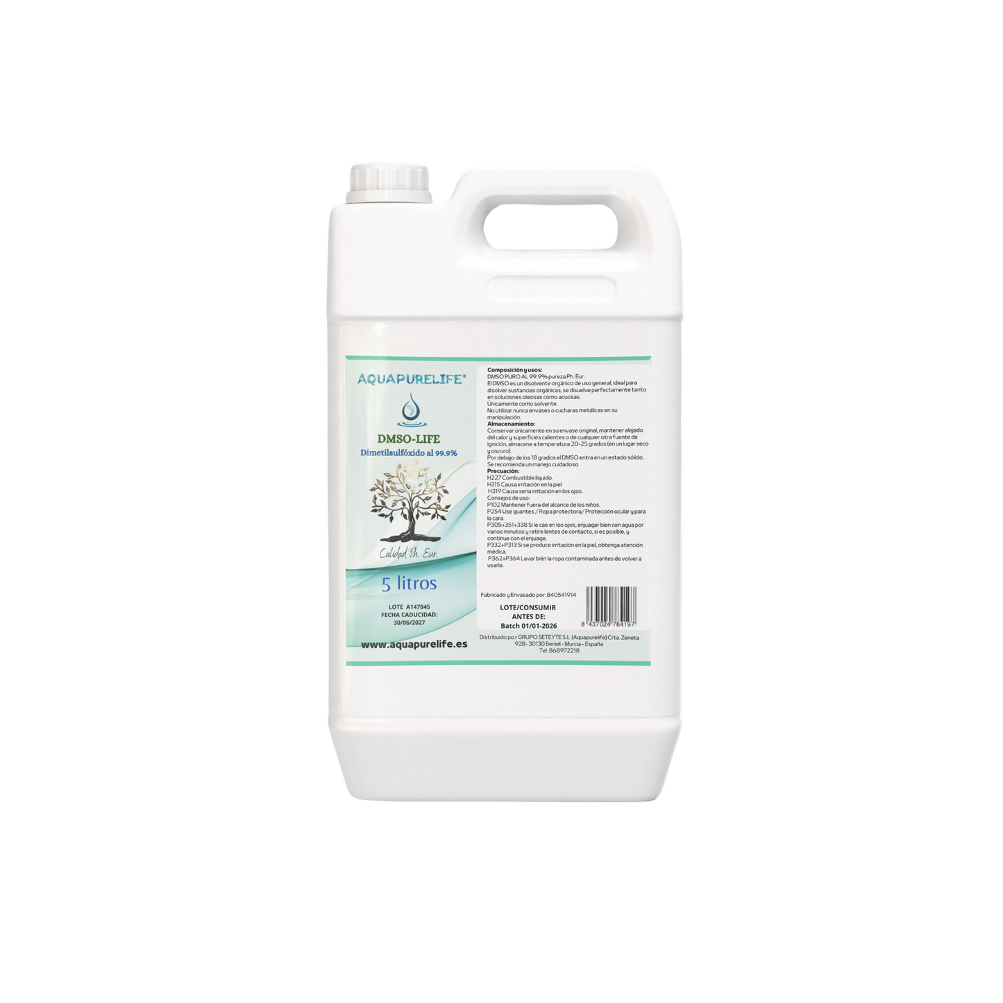 DMSO Dimethyl Sulfoxide 99.99% pH. Eur. (Real Pharmaceutical Grade) 1 Liter